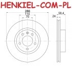 Tarcza hamulcowa wentylowana MIKODA 1616 OPEL OMEGA B - OŚ PRZEDNIA