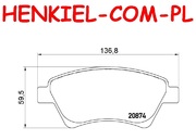 Tarcze hamulcowe wentylowane MIKODA 1744 + KLOCKI MIKODA 71354 - RENAULT SCENIC II GRAND SCENIC II - OŚ PRZEDNIA