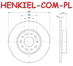 Tarcze hamulcowe pełne MIKODA 4304 + KLOCKI QUARO QP4638 - FIAT 500L (351_, 352_) - OŚ TYLNA