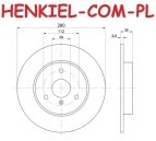 Tarcza hamulcowa pełna MIKODA 1483 - SMART FORTWO Cabrio (451) FORTWO Coupe (451) - OŚ PRZEDNIA