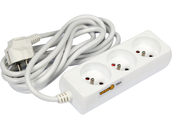 PRZEDŁUŻACZ ELEKTRYCZNY, BIAŁY, 3 GNIAZDA Z UZIEMIENIEM, 3M VOREL 72504