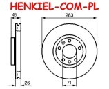 Tarcze hamulcowe wentylowane MIKODA 0557 + KLOCKI LPR 05P620 - PEUGEOT 607 - OŚ PRZEDNIA