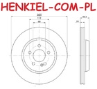 Tarcza hamulcowa wentylowana MIKODA 5438 GT malowana, nacinana, wiercona, kolor: czarny - MERCEDES-BENZ CLS (C257) KLASA C (W205) KLASA C T-Model (S205) Coupe (C205)  Kabriolet (A205)  KLASA E (W213) T-Model (S213) Coupe (C238) Kabriolet (A238) GLC (X253) GLC Coupe (C253) - OŚ TYLNA