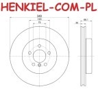 Tarcza hamulcowa wentylowana MIKODA 0473 - BMW 5 (F10, F11, F07) 6 (F06, F12, F13) 7 (F01, F02, F03, F04) - OŚ PRZEDNIA
