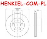 Tarcze hamulcowe wentylowane MIKODA 2518 + KLOCKI MIKODA 72518 - JEEP CHEROKEE (XJ) GRAND CHEROKEE I (ZJ) WRANGLER I (YJ, SJ_) WRANGLER II (TJ) - OŚ PRZEDNIA