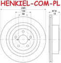 Tarcze hamulcowe wentylowane MIKODA 2127 + KLOCKI QUARO QP2417C ceramiczne - SUBARU LEGACY IV (BL) LEGACY IV Kombi (BP) OUTBACK (BL, BP) - OŚ TYLNA