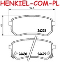 Klocki hamulcowe BREMBO P30033 - HYUNDAI i10 (PA) i10 Sedan 13r- KIA PICANTO (SA) - OŚ TYLNA