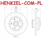 Tarcze hamulcowe pełne bez łożyska i pierścienia ABS MIKODA 1783 + KLOCKI MIKODA 71750 - FIAT TALENTO NISSAN NV300 OPEL VIVARO B RENAULT TRAFIC III - OŚ TYLNA
