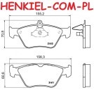 Klocki hamulcowe ATE 13.0460-7080.2 - OPEL CALIBRA OMEGA B VECTRA A SAAB 900II - OŚ PRZEDNIA