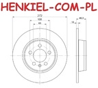 Tarcza hamulcowa pełna MIKODA 4219 - AUDI  A1 (8X1, 8XK) A1 Sportback (8XA, 8XF) - OŚ TYLNA