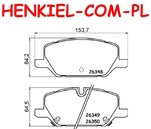 Klocki hamulcowe SAMKO 5SP2366   - OPEL INSIGNIA B Country Tourer (Z18) INSIGNIA B Grand Sport (Z18) INSIGNIA B Sports Tourer (Z18) - OŚ PRZEDNIA