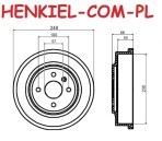 Bęben hamulcowy MIKODA 9123 - OPEL COMBO ASTRA F ASTRA G VECTRA B - OŚ TYLNA