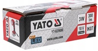 LATARKA LAMPKA AKUMULATOROWA LED SAM KORPUS (BODY) Z RUCHOMĄ GŁOWICĄ  18V 3W 300lm YATO YT-829690