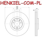 Tarcze hamulcowe wentylowane MIKODA 0584 + KLOCKI QUARO QP7555 - PEUGEOT 308 II 308 II SW - OŚ PRZEDNIA