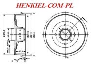 BĘBEN HAMULCOWY MIKODA 9302 - NISSAN KUBISTAR RENAULT KANGOO - OŚ TYLNA