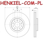 Tarcze hamulcowe wentylowane MIKODA 4306 + KLOCKI MIKODA 70391 - FIAT TIPO Sedan (356_) TIPO Hatchback (356_) TIPO Kombi (356_) - OŚ PRZEDNIA