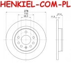 Tarcze hamulcowe pełne MIKODA 1632 + KLOCKI MIKODA 71632 - OPEL SIGNUM VECTRA C GTS SAAB 9-3 - OŚ TYLNA