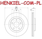 Tarcza hamulcowa wentylowana MIKODA 1554 - NISSAN JUKE (F15) PULSAR Hatchback (C13) - OŚ PRZEDNIA