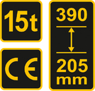 PODNOŚNIK TŁOKOWY HYDRAULICZNY SŁUPKOWY BUTELKOWY 15T VOREL 80072