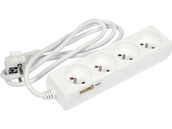 PRZEDŁUŻACZ ELEKTRYCZNY, BIAŁY, 4 GNIAZDA Z UZIEMIENIEM, 1,5 M VOREL 72501