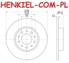 Tarcza hamulcowa pełna MIKODA 0371 - ALFA ROMEO 159 (939_) BRERA (939_) - OŚ TYLNA