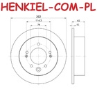 Tarcza hamulcowa pełna MIKODA 1164 - HYUNDAI SONATA VI (YF) SONATA VII (LF) - OŚ TYLNA