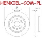 Tarcze hamulcowe pełne MIKODA 0847 + KLOCKI QUARO QP7537C ceramiczne - HONDA CR-V II (RD_) - OŚ TYLNA