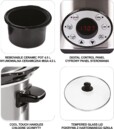 WOLNOWAR GARNEK CERAMICZNY SLOW COOKER Z PROGRAMATOREM LCD 4,5L 280W INOX LUND 67660