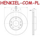 Tarcze hamulcowe wentylowane MIKODA 1763 + KLOCKI MIKODA 71529 - DACIA DUSTER - OŚ PRZEDNIA