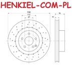 Tarcza hamulcowa wentylowana MIKODA 1455 malowana, wiercona, kolor: czarny - MERCEDES KLASA S (W220) KLASA S Coupe (C215) - OŚ PRZEDNIA 