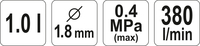 PISTOLET NATRYSKOWY MALARSKI LAKIERNICZY HVLP 1000ml 1L 1,8mm YATO YT-2346