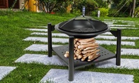 PALENISKO OGRODOWE STALOWE Z DREWUTNIĄ OGNISKO GRILL 58X58X55cm LUND 99914