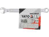 KLUCZ PŁASKO-OCZKOWY Z POLEROWANĄ GŁÓWKĄ 6 MM YATO YT-0335