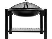 PALENISKO OGRODOWE STALOWE Z DREWUTNIĄ OGNISKO GRILL 58X58X55cm LUND 99914