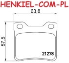 Klocki hamulcowe TEXTAR 2127803 - PEUGEOT 406 (8B) 406 Break (8E/F) 406 Coupe (8C) 607 (9D, 9U) - OŚ TYLNA