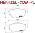 Tarcze hamulcowe pełne MIKODA 0573 + KLOCKI QUARO QP3521 - CITROEN BERLINGO (K9) C4 Picasso II C4 SPACETOURER PEUGEOT 3008 SUV 308 II 508 II RIFTER OPEL GRANDLAND X - OŚ TYLNA