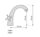 BATERIA UMYWALKOWA CZARNA RETRO BLACK 1 FALA 75807