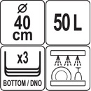 GARNEK WYSOKI Z POKRYWKĄ 40X40 50L YATO GASTRO YG-00018