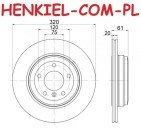 Tarcza hamulcowa wentylowana MIKODA 0442 - BMW 5 (E60, E61) 6 (E63, E64) - OŚ TYLNA