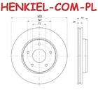 Tarcza hamulcowa wentylowana MIKODA 2554 - JEEP WRANGLER III (JK) - OŚ PRZEDNIA