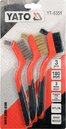 SZCZOTKI DRUCIANE MINI DO CZYSZCZENIA  NYLON MOSIĄDZ STAL 3 SZT. YATO YT-6351