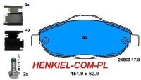 KLOCKI HAMULCOWE TEXTAR 24660 - PRZÓD