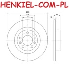 Tarcze hamulcowe pełne MIKODA 0580 + KLOCKI QUARO QP2195C ceramiczne - PEUGEOT 508 I (8D_) 508 SW I (8E_) system ham. TEVES (ATE) - OŚ TYLNA