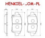 KLOCKI HAMULCOWE BOSCH 0986424803 - TOYOTA CELICA COROLLA IQ MR2 PRIUS YARIS - OŚ PRZEDNIA