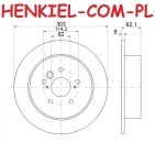 Tarcze hamulcowe pełne MIKODA 2253 + KLOCKI SAMKO 5SP997 - TOYOTA RAV 4 II (_A2_) - OŚ TYLNA