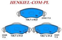 KLOCKI HAMULCOWE BOSCH 0986424788 - TOYOTA YARIS - OŚ PRZEDNIA