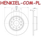 Tarcza hamulcowa pełna MIKODA 0295 - AUDI SEAT SKODA VW - OŚ TYLNA