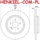 Tarcze hamulcowe pełne MIKODA 1460 GT malowane, nacinane, wiercone, kolor: czarny + KLOCKI QUARO QP7365C ceramiczne - MERCEDES KLASA M (W163) - OŚ TYLNA