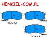 KLOCKI HAMULCOWE ATE 13.0460-5952.2 - MITSUBISHI LANCER IV V COLT PROTON PERSONA SATRIA WIARA