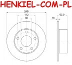 Tarcze hamulcowe pełne MIKODA 0217 + KLOCKI MIKODA 70255 - AUDI A6 (4A2, C4) A6 Avant (4A5, C4) - OŚ TYLNA